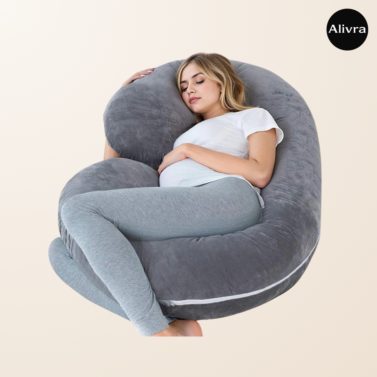 Alivra™ Full Body Pregnancy Support Pillow