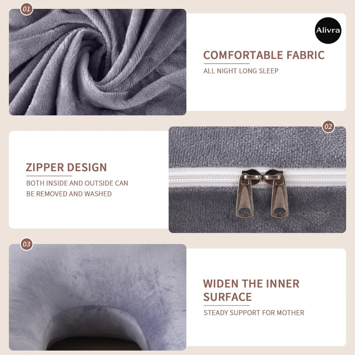 Alivra™ Full Body Pregnancy Support Pillow