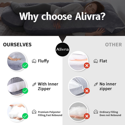 Alivra™ Full Body Pregnancy Support Pillow