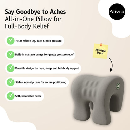 Alivra™ Multifunction Memory Foam Head Pillow