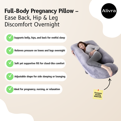 Alivra™ Full Body Pregnancy Support Pillow