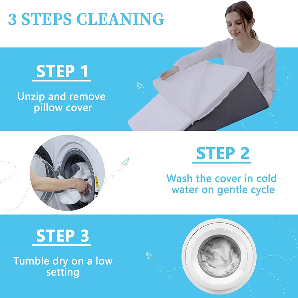 Alivra™ ElevateRest Memory Foam Wedge Pillow